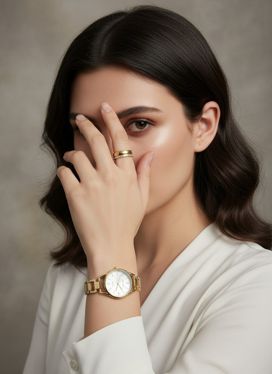 ساعت مچی زنانه زنجیری هانگری HONGRUI مدل کارتیر