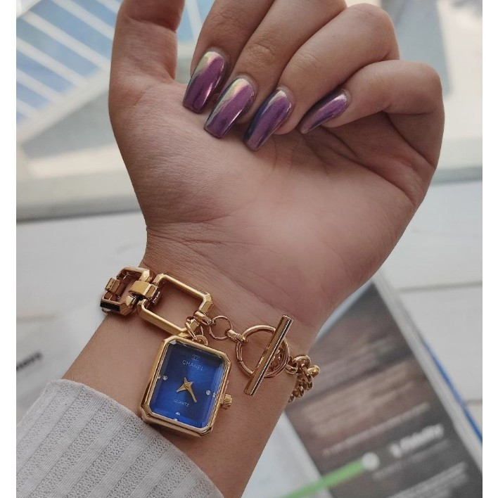 ساعت مچی زنانه بند استیل قفل تی مدل اویز رنگ ثابت شنل Chanel