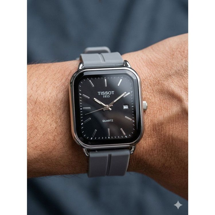 ساعت مردانه بند سیلیکونی قفل کلیپسی مگنتی کیفیت عالی تیسوت Tissot