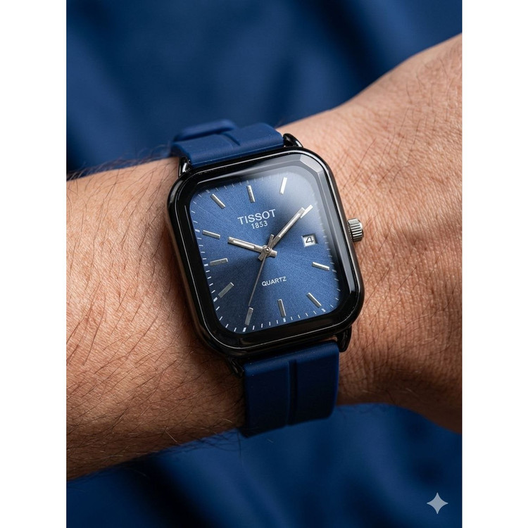 ساعت مردانه بند سیلیکونی قفل کلیپسی مگنتی کیفیت عالی تیسوت Tissot