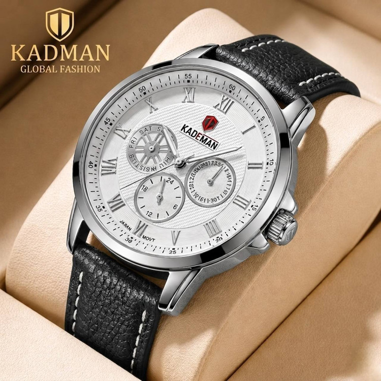 ساعت مچی مردانه اورجینال سه موتور فعال فول تایم رنگ ثابت K.M
