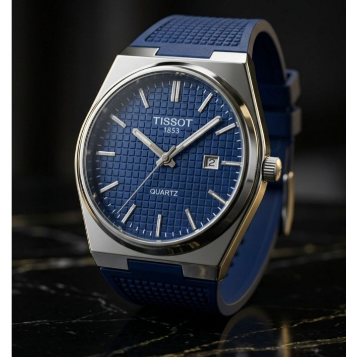 ساعت مچی مردانه بند سیلیکونی ضدحساسیت تیسوت Tissot