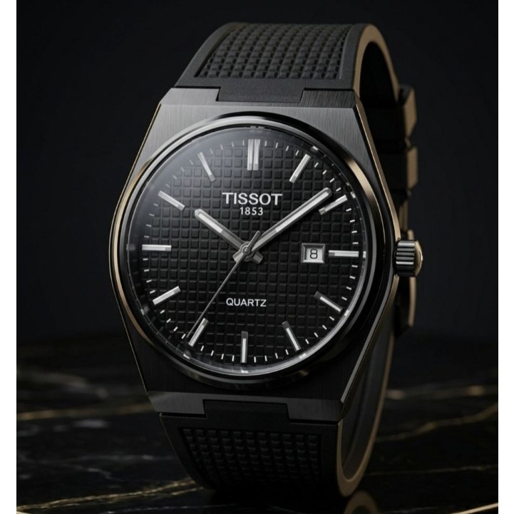 ساعت مچی مردانه بند سیلیکونی ضدحساسیت تیسوت Tissot