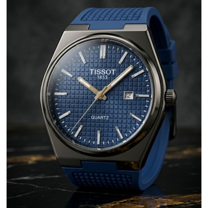 ساعت مچی مردانه بند سیلیکونی ضدحساسیت تیسوت Tissot