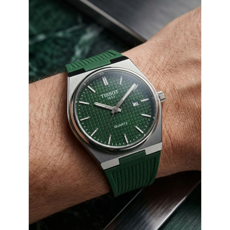 ساعت مچی مردانه بند سیلیکونی ضدحساسیت تیسوت Tissot