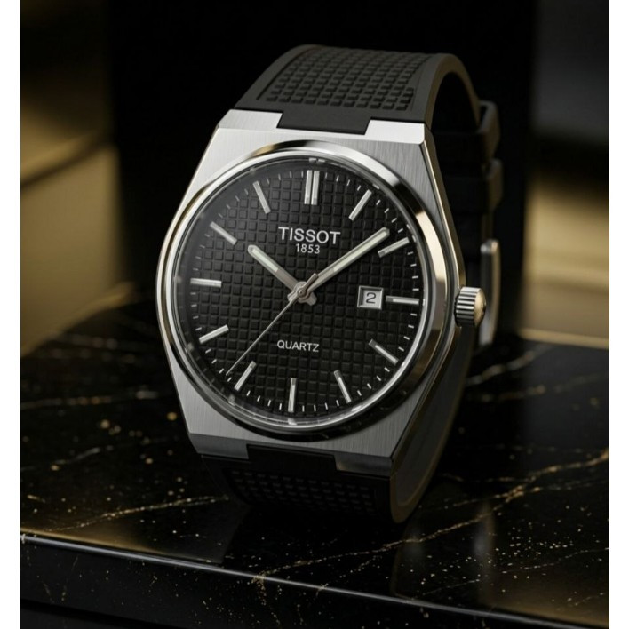 ساعت مچی مردانه بند سیلیکونی ضدحساسیت تیسوت Tissot