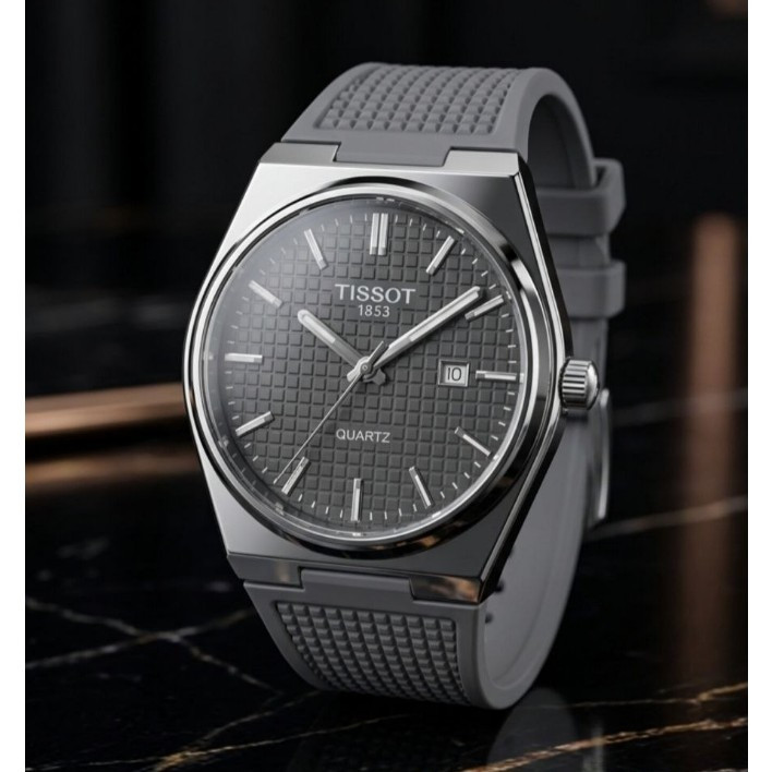 ساعت مچی مردانه بند سیلیکونی ضدحساسیت تیسوت Tissot