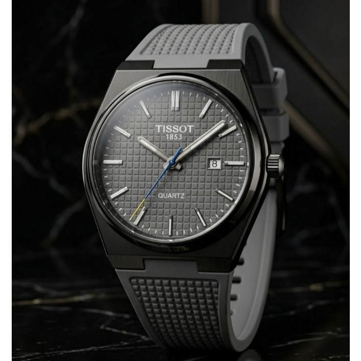 ساعت مچی مردانه بند سیلیکونی ضدحساسیت تیسوت Tissot