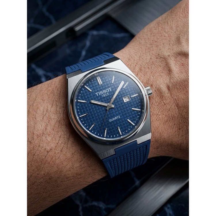 ساعت مچی مردانه بند سیلیکونی ضدحساسیت تیسوت Tissot