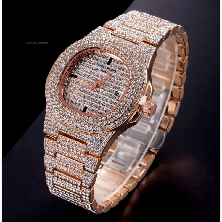 ساعت مچی زنانه مردانه فول استون پتک فیلیپ دارای رنگبندی Patek Philippe