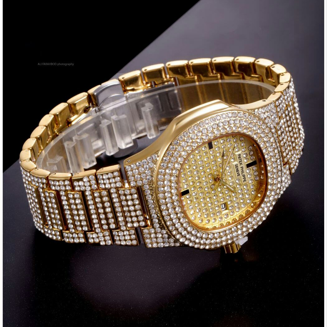 ساعت مچی زنانه مردانه فول استون پتک فیلیپ دارای رنگبندی Patek Philippe