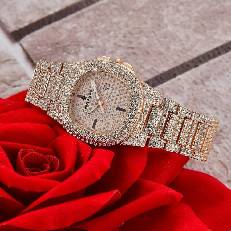ساعت مچی زنانه مردانه فول استون پتک فیلیپ دارای رنگبندی Patek Philippe