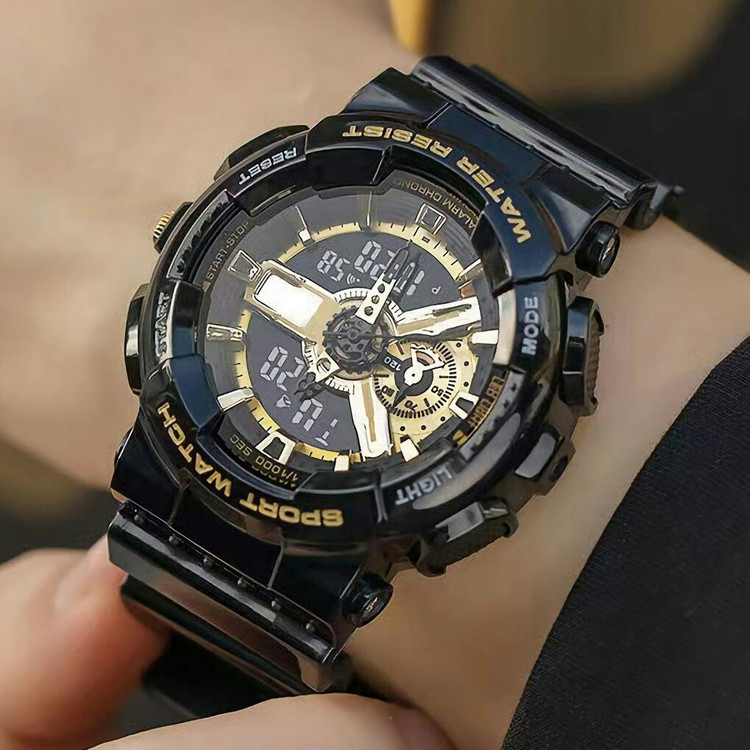 ساعت مچی دخترانه و پسرانه دوزمانه اسپرت ضداب پمپی Sport watch